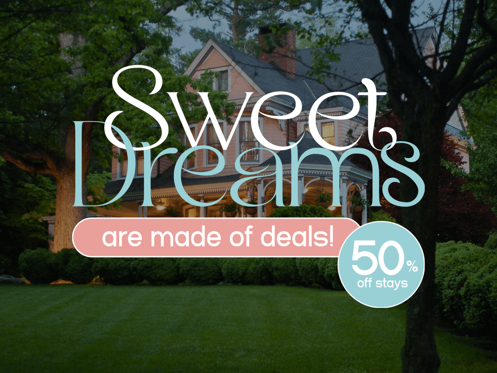 The historic Beaufort House Inn with an overlay of text saying, 